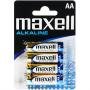 4x Bateria Maxell Alkaline AA 1.5V