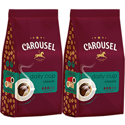 2x Kawa ziarnista Carousel Daily Cup Classic 1kg (razem 2kg)
