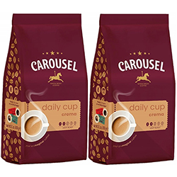 2x Kawa ziarnista Carousel Daily Cup Crema 1kg (razem 2kg)
