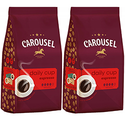 2x Kawa ziarnista Carousel Daily Cup Espresso 1kg (razem 2kg)