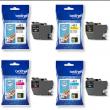 Komplet Brother LC421 BCMY 800str. 13.7ml oryginalny