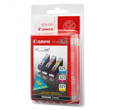 Komplet Canon CLI-521 CMY 27ml oryginalny