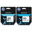 - Komplet HP 303 + HP 303 oryginalny T6N02AE + T6N01AE