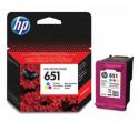 - Tusz HP 651 Kolorowy oryginalny C2P11AE