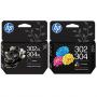 - Komplet HP 302 / 304 XL + HP 302 / 304 300str./100str. oryginalny B7RT9AE B7RT6AE
